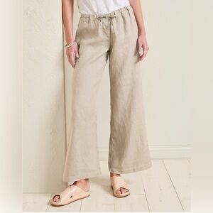 CP Shades Jenn Linen Pants Tan Beige Lightweight Beach Vacation European Flowy